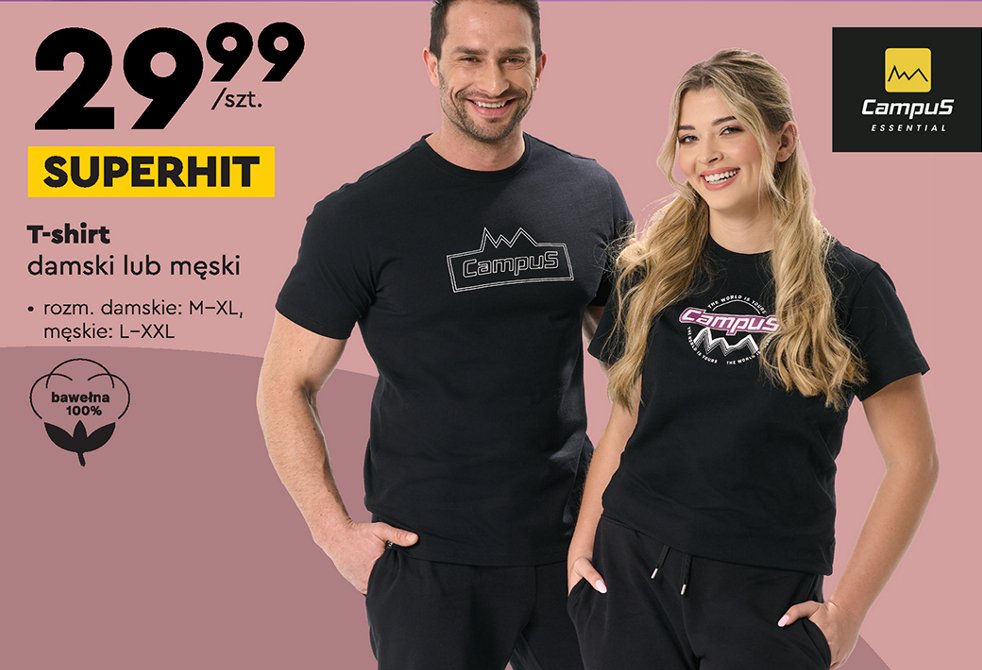 T-shirt męski l-xl CAMPUS promocja