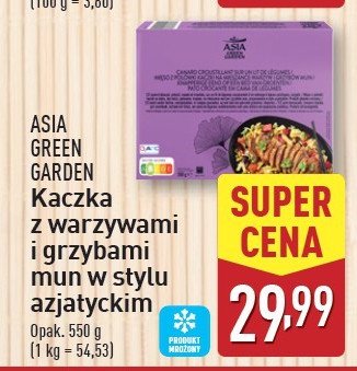 Kaczka z warzywami i grzybami mun Asia green garden promocja w Aldi