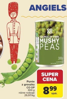 Puree z groszku CO OP różne rodzaje 300g promocja w Carrefour