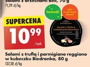 Salami z truflą i parmigiano reggiano Biedronka promocja