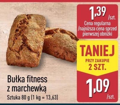 Bułka fitness z marchewką promocja w Aldi