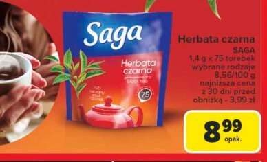 Herbata ekspresowa Saga promocja