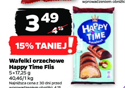 Wafle orzechowe Fils happy time promocja