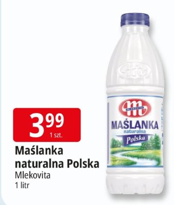 Maślanka naturalna Polska Mlekovita promocja w Leclerc