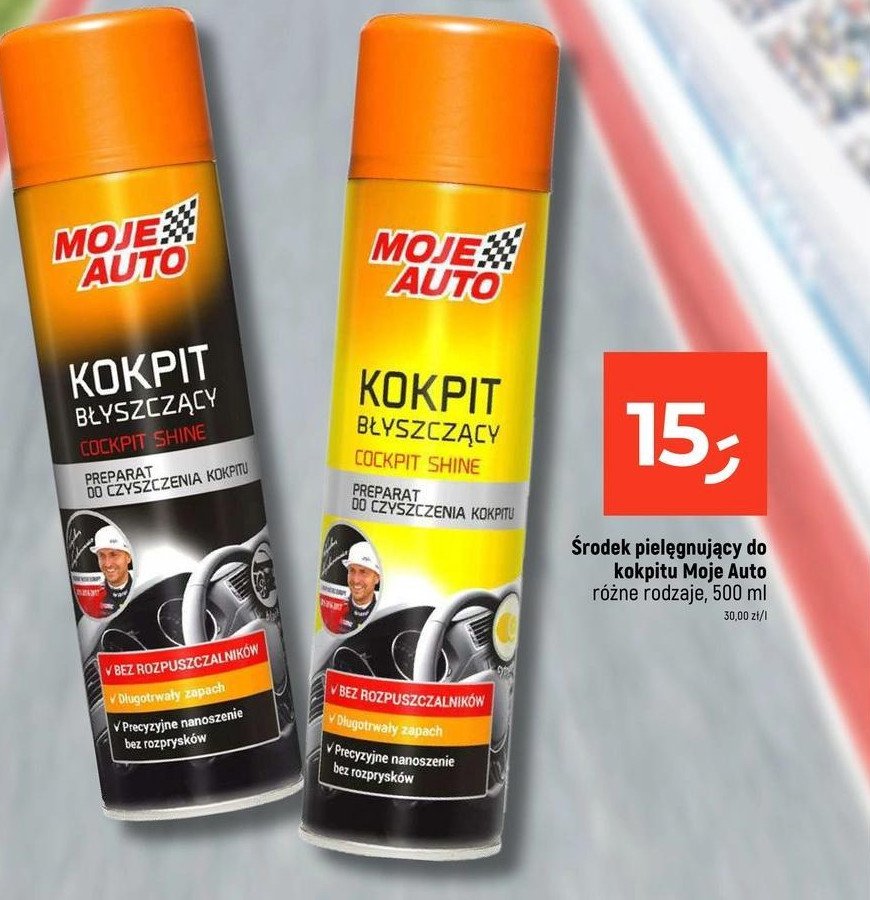 Preparat kokpit błyszczący black Moje auto promocja w Dealz