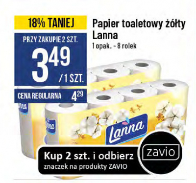 Papier toaletowy żółty Lanna promocja