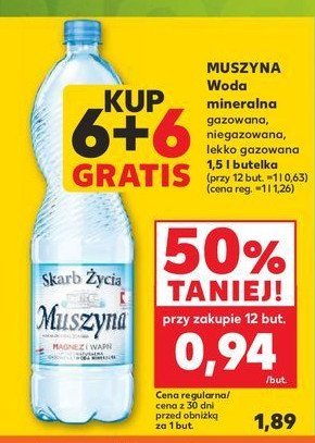 Woda gazowana Muszyna skarb 偶ycia promocja