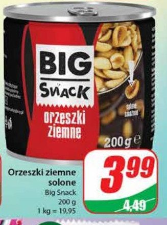 Orzeszki ziemne solone Big snack promocje