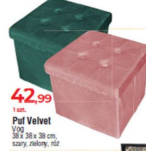 Puf velvet różowy Vog promocja