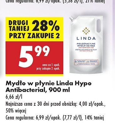 Mydło antybakteryjne Linda promocja w Biedronka