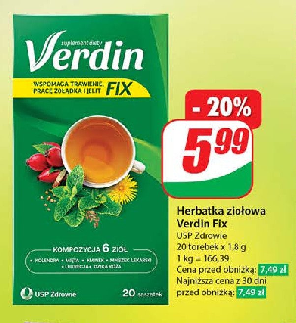 Herbata Verdin fix promocja