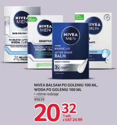 Balsam po goleniu Nivea Men 100 ml / woda po goleniu Nivea Men 100 ml różne rodzaje promocja w Selgros