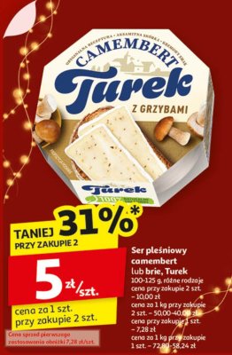 Ser pleśniowy camembert lub brie Turek promocja w Auchan