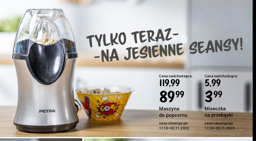 Maszyna do popcornu Petra promocja