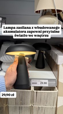 Lampa stołowa metal czarna/złota 15,5x20cm promocja w Action