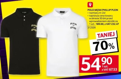 Polo męskie PHILLIP PLEIN promocja w Selgros