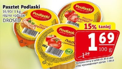 Pasztet Podlaski różne rodzaje DROSED promocja w Prim Market