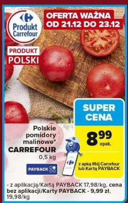 Polskie pomidory malinowe CARREFOUR promocja w Carrefour Express
