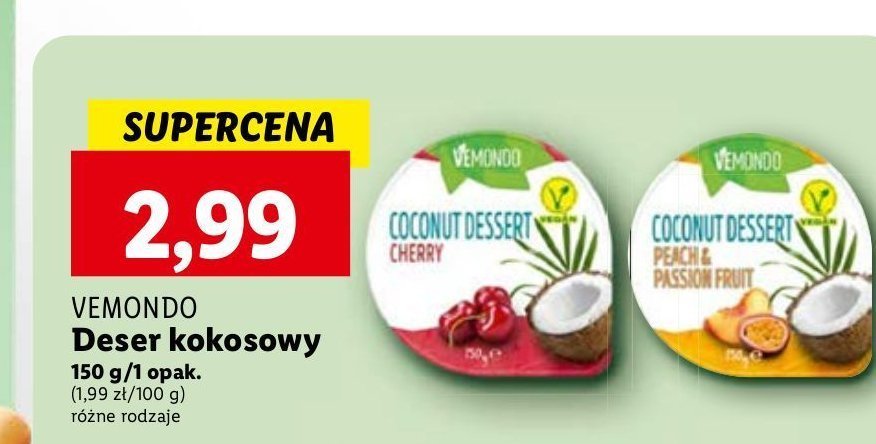 Deser kokosowy wi艣nia Vemondo promocja