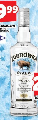 Wódka Żubrówka Biała 0.5L 40% promocja w TOPAZ