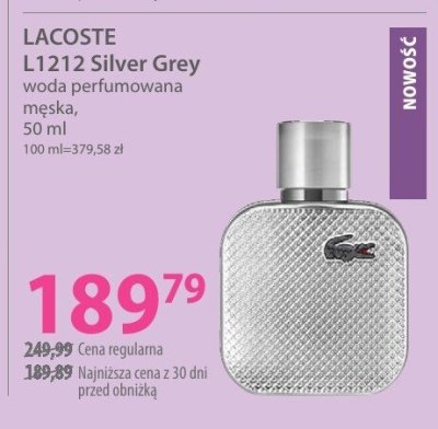 Woda perfumowana L1212 Silver Grey męska promocja w Hebe
