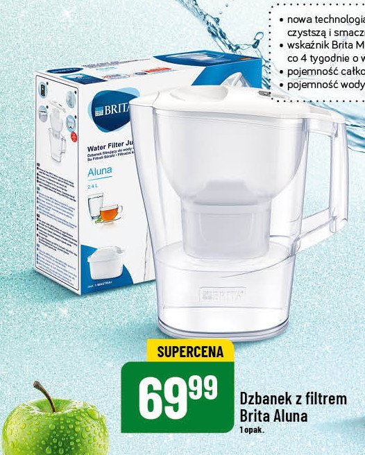 Zestaw dzbanek aluna cool 2.4 l biały + wkład maxtra 1 szt Brita fill&enjoy aluna promocja