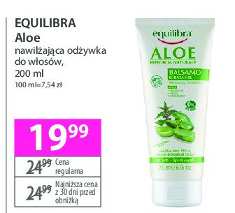 Odżywka do włosów Equilibra aloe promocja