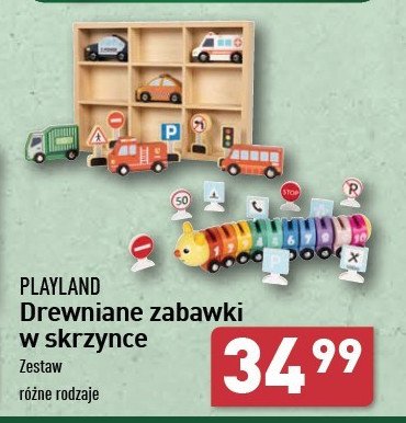 Drewniane zabawki w skrzynce Playland promocja