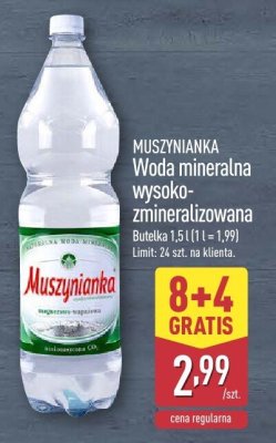 Woda mineralna nisko-zmineralizowana Muszynianka promocja w Aldi