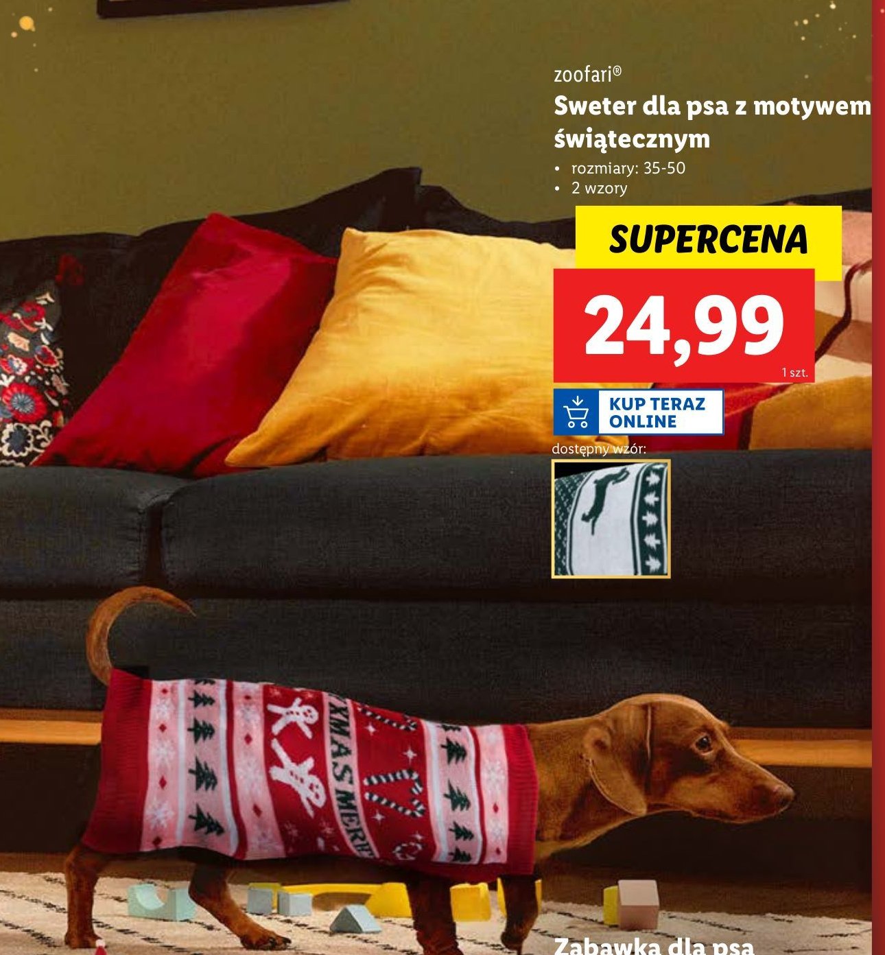 Sweterek dla psa Zoofari promocja w Lidl