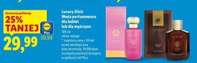 Woda perfumowana dla kobiet lub dla mężczyzn Luxury Elixir promocja w Lidl