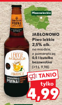 Piwo Jabłonowo na miodzie z pomarańczą Manufaktura piwna promocja