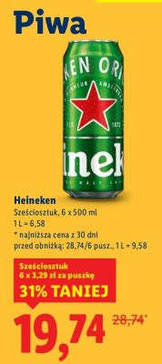Piwo Heineken promocja w Lidl