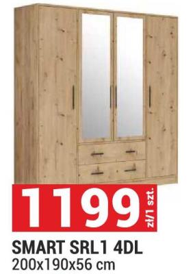 Szafa SMART SRL1 4DL 200x190x56 cm promocja w Merkury Market