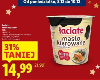 Masło klarowane  promocja w Lidl