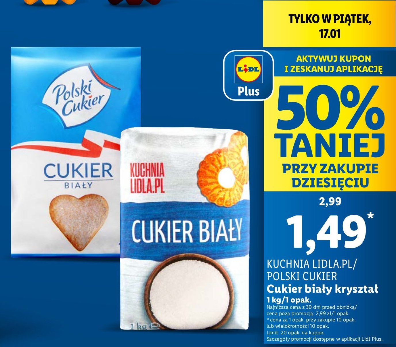 Cukier Polski cukier promocja w Lidl