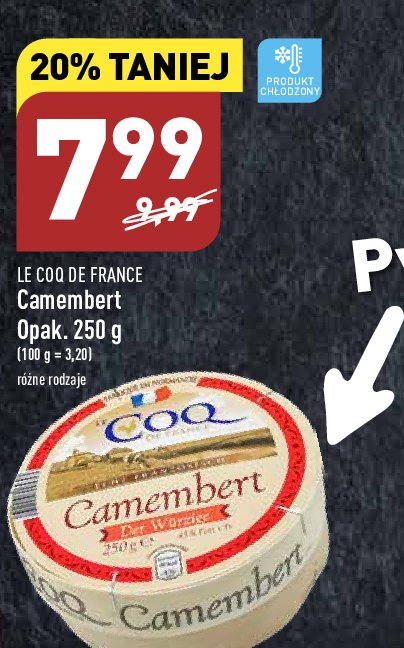 Ser camembert naturalny Le coq de france promocja
