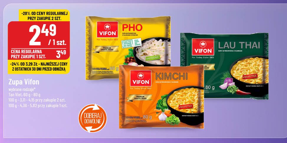 Zupa kim chi Vifon promocja w POLOmarket