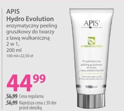 Peeling APIS Hydro Evolution enzymatyczny peeling gruszkowy do twarzy z lawą wulkaniczną 2 w 1 promocja w Hebe