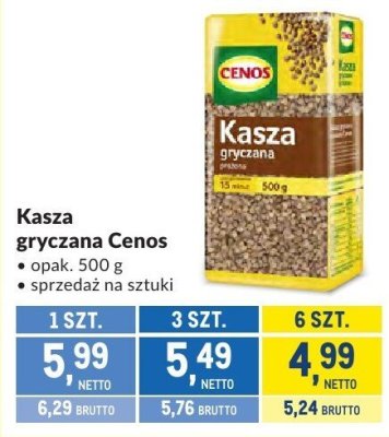 Kasza gryczana Cenos promocja w Makro