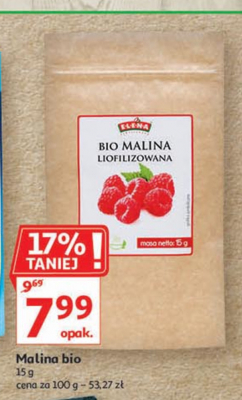 malina liofilizowana bio Elena promocja