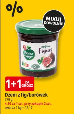 Dżem z fig/borówek Douceur de Verger promocja w Leclerc
