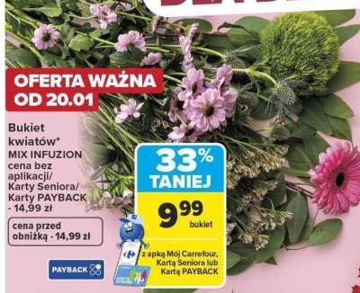 Bukiet kwiatów MIX INFUZJON promocja w Carrefour Market