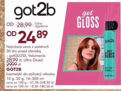 Kosmetyki Got2b gotGLOSS, Volumania, Ultra Glued promocja w Super-Pharm