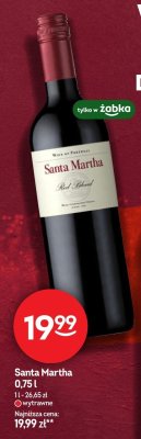 Wino Santa Martha Red Blend 0,75l promocja w Żabka