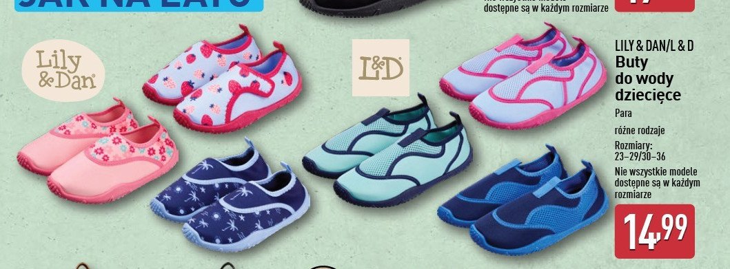 Buty do wody dla dzieci 24-29 Lily & dan promocja w Aldi
