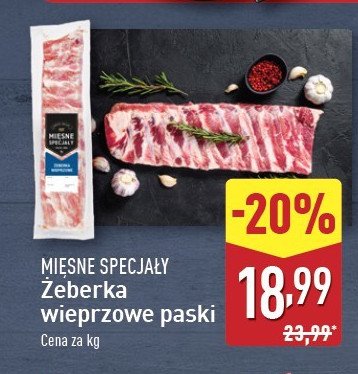 Żeberka wieprzowe ekstra mięsne Mięsne specjały zawsze świeże (aldi) promocja