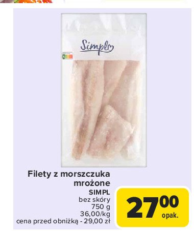 Morszczuk filet Simpl promocja w Carrefour Market