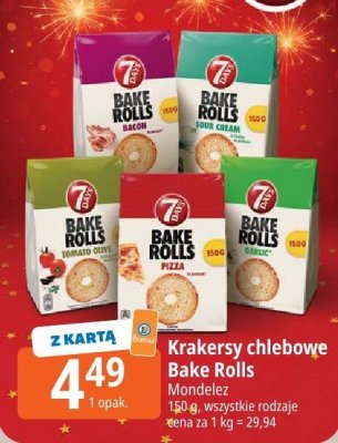 Krakersy chlebowe Bake Rolls Bacon Mondelez promocja w Leclerc