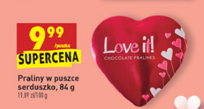 Praliny w puszce serce z nadzieniem kakaowym promocja